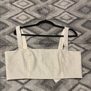 Generation Love Ivory Studded Crop Top